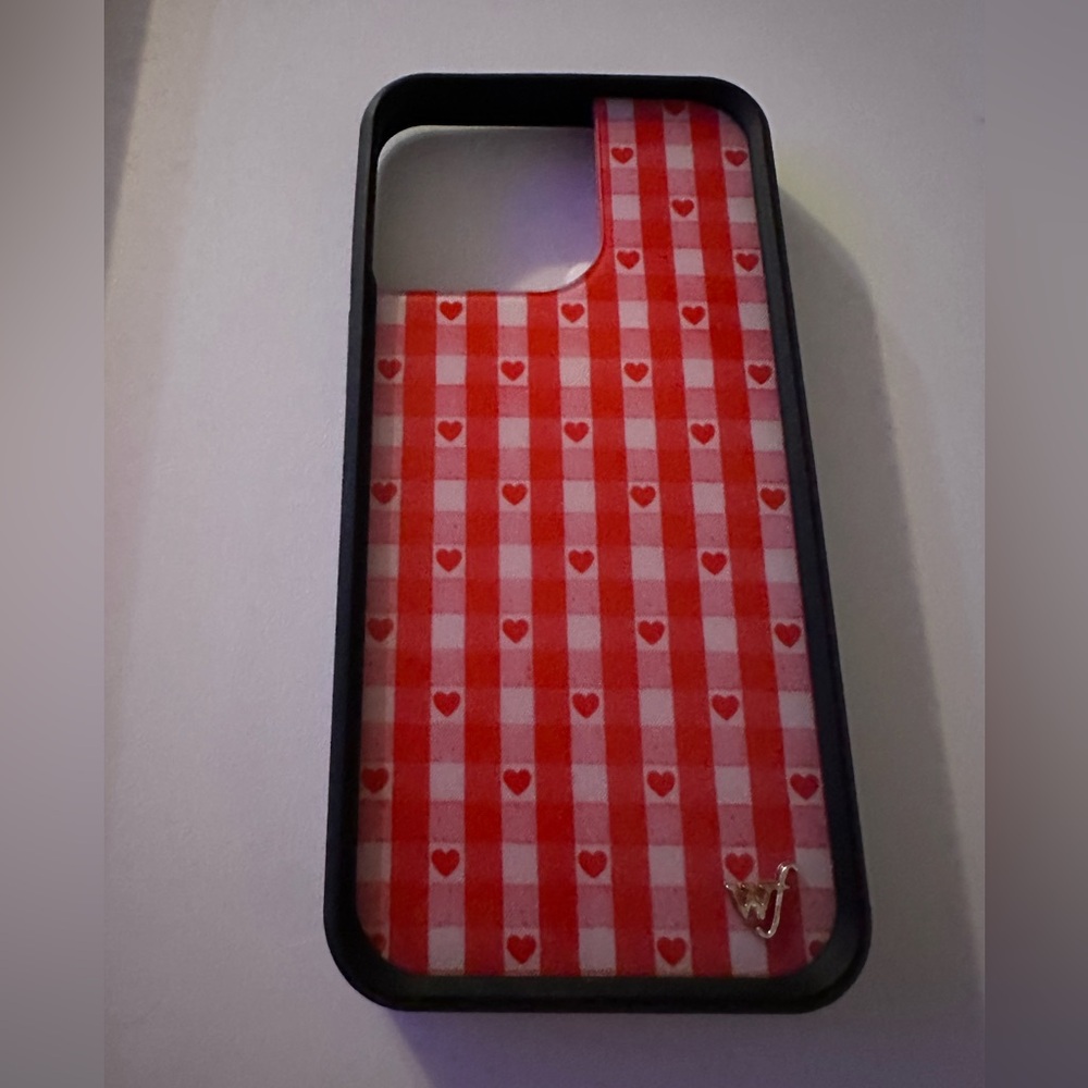 Red Gingham Hearts Wildflower 15 Pro Max iPhone case
EUC